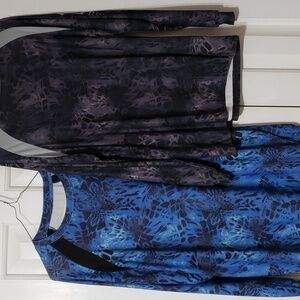 Lot of 2 Prym1 Camo Fishing Shirts Men's M Blue & Black